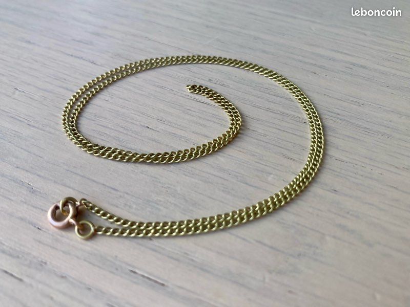 Chaîne en or jaune 18k (750/1000) — Maille gourmette — 3,41 g (image 2)