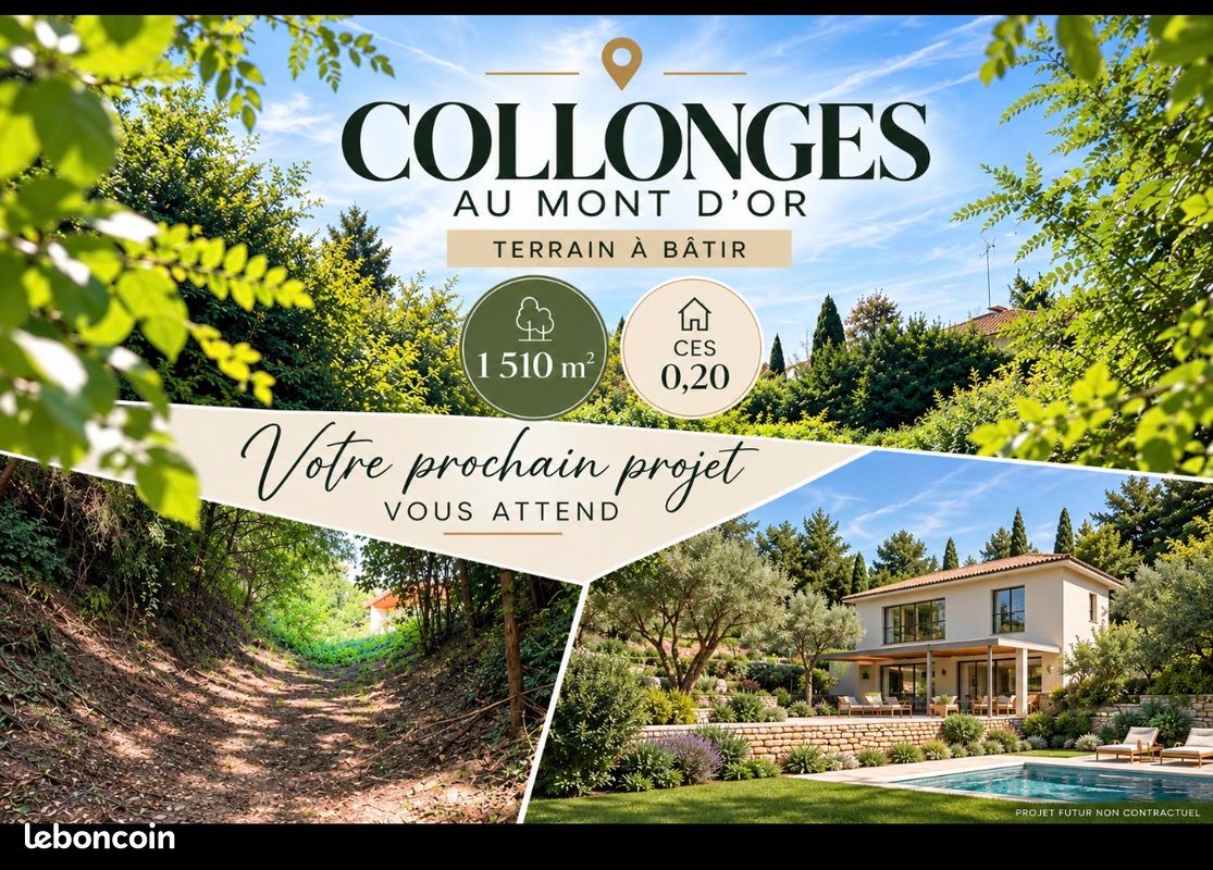 Terrain 1510 m² · à Collonges-au-Mont-d'Or · 1 510 m² · 450 000 €