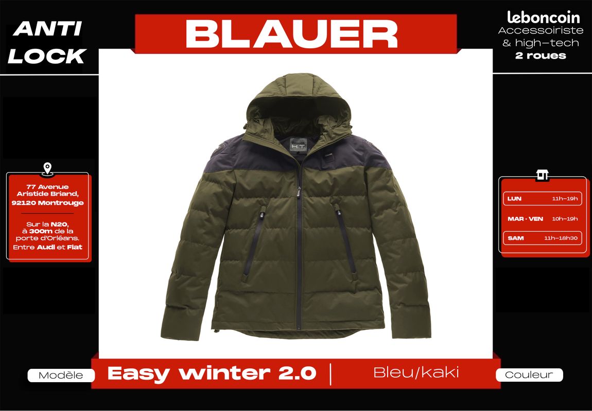 Kalinga Ashok Bottes De Neige Besson Capuche Doudoune Blauer Moto