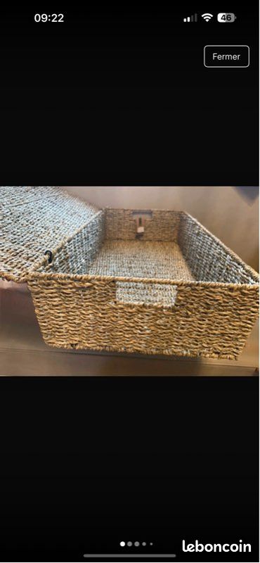 Lot de 2 paniers de rangement en fibre naturelle de chez CASA (image 2)