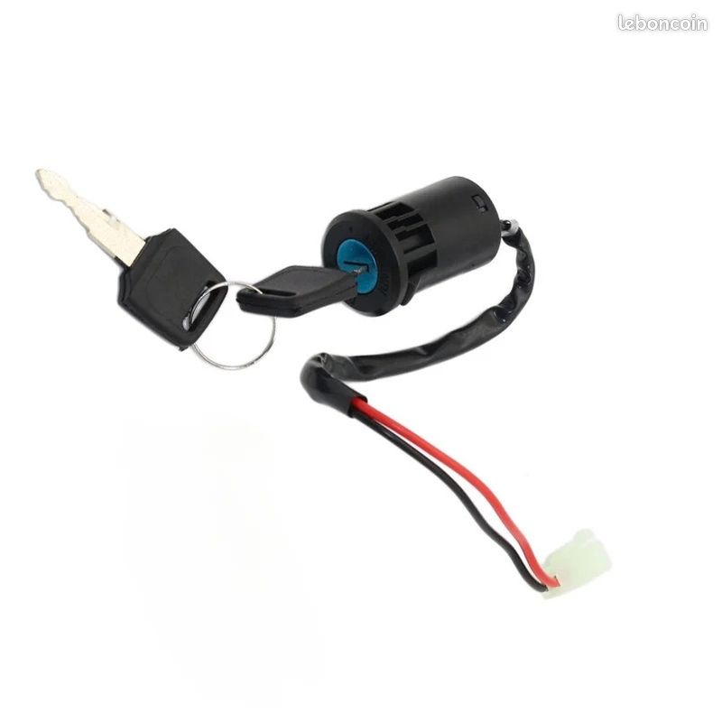 Interrupteur d'allumage universel 2 fils, interrupteur de verrouillage d'allumage avec clé moto Interrupteur d'allumage 2 fils pour scooter électrique VTT cyclomoteur Go Kart moto moto