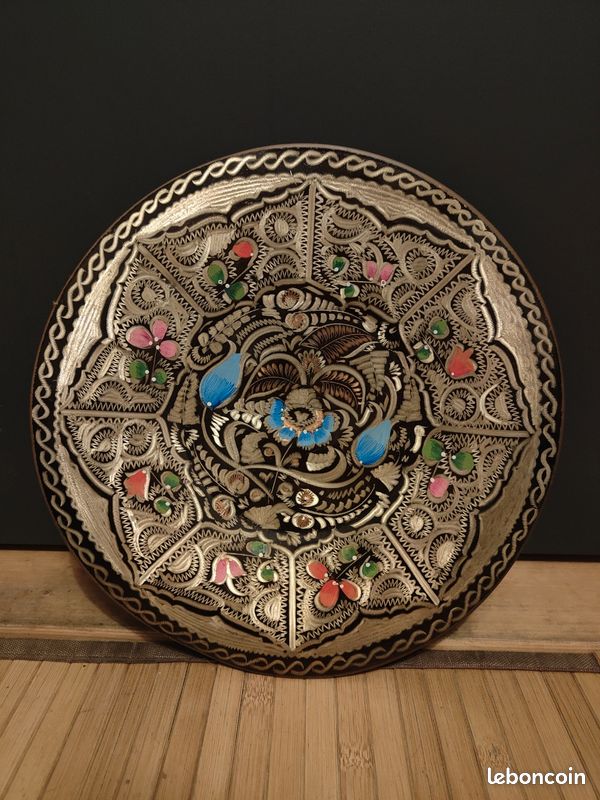 Assiette décorative cuivre vintage - Turquie (image 1)