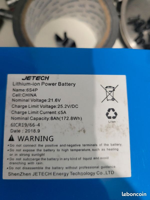 Batterie 21.6v trotinette électrique (image 1)