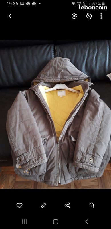 Manteau fille parka 8 ans hiver vert baudets (image 1)
