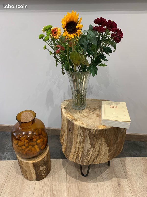Table basse rondin - fabrication artisanale (image 3)