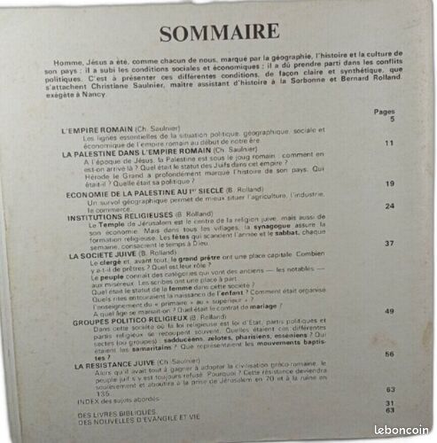 [Livre] La Palestine au temps de Jésus 27 - Bon état (image 2)