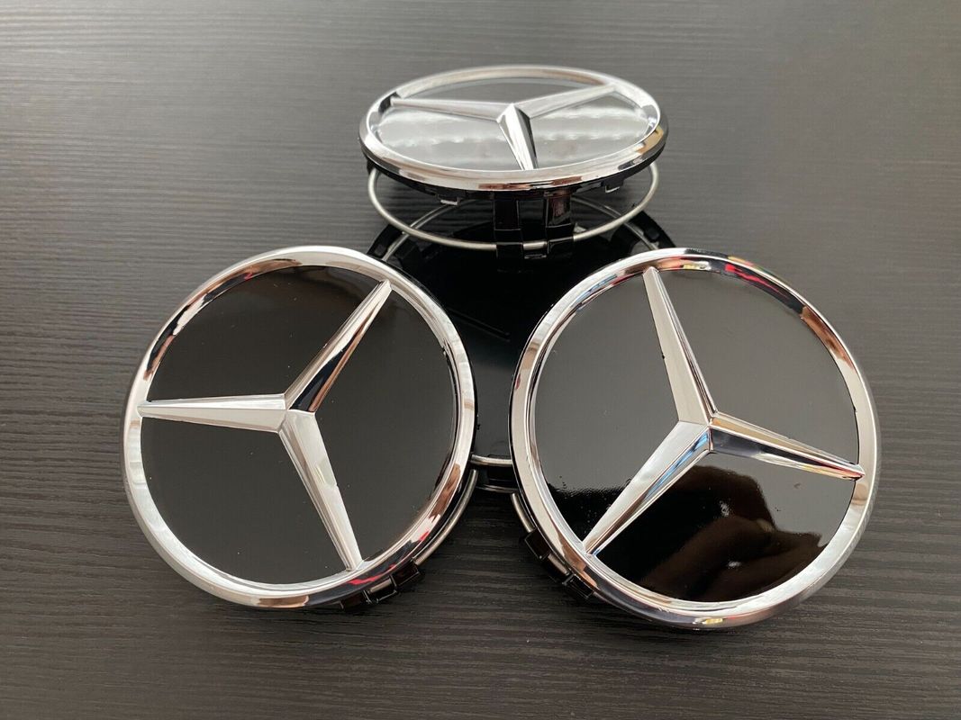 4 Caches Moyeu logo Mercedes AMG Jante Centre De Roue black 68mm -   France