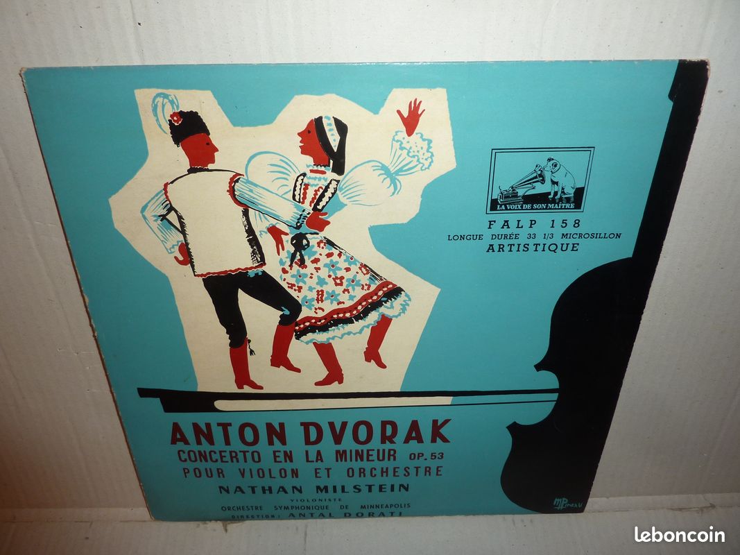 NATHAN MILSTEIN - Dvorak Violin Concerto . DISQUE VINYLE 33T . LP . ORIGIN. FRENCH LVSM FALP 158 . CLASSIQUE VIOLON . Mco5 (image 1)