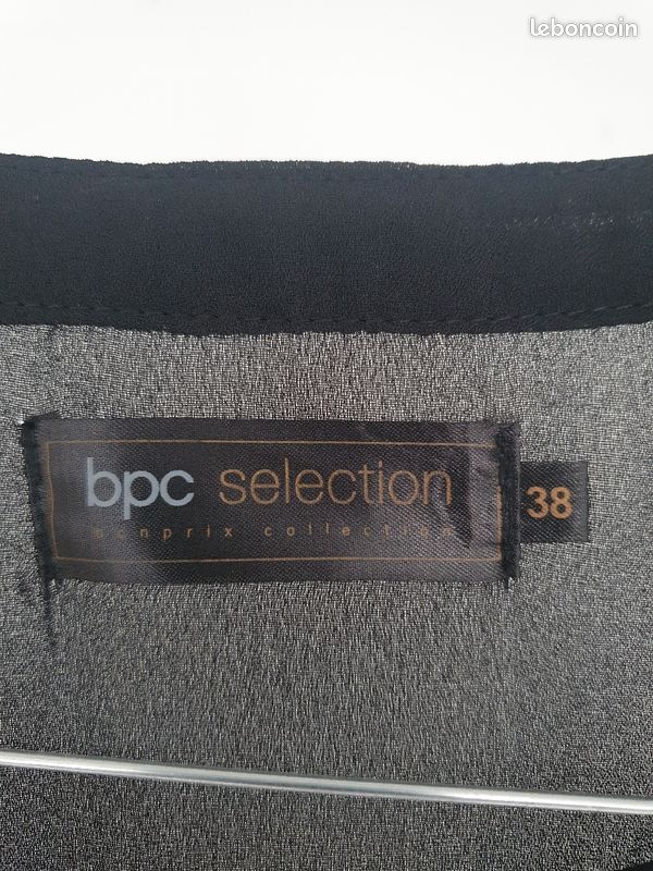 Blouse manches 3/4 noir/rouge foncé BPC (image 7)