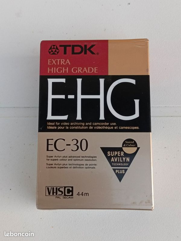 Lot De 2 Cassettes VHS Sony EC 45 – C PAL Secam – Neuves Sous Blister
