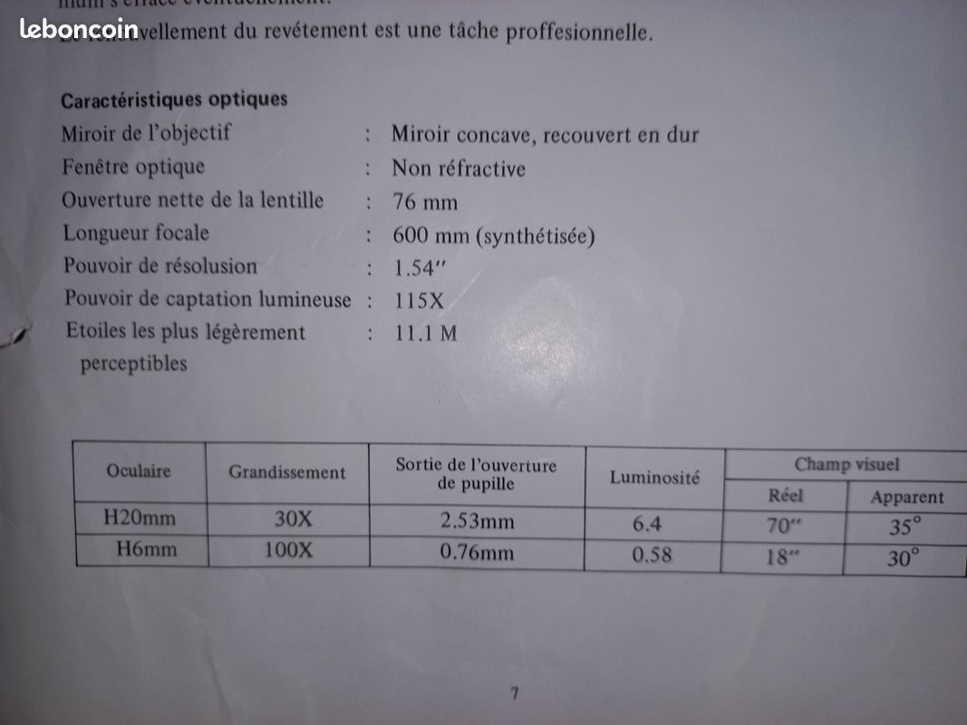 Telescope focal SBS D=76MM F=600mm (image 7)