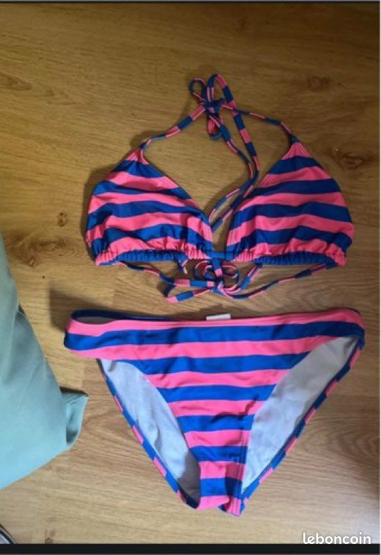 Maillot de bain rayé taille M (image 2)