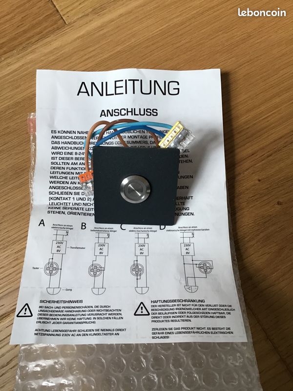 Bouton de sonnette électrique (image 2)