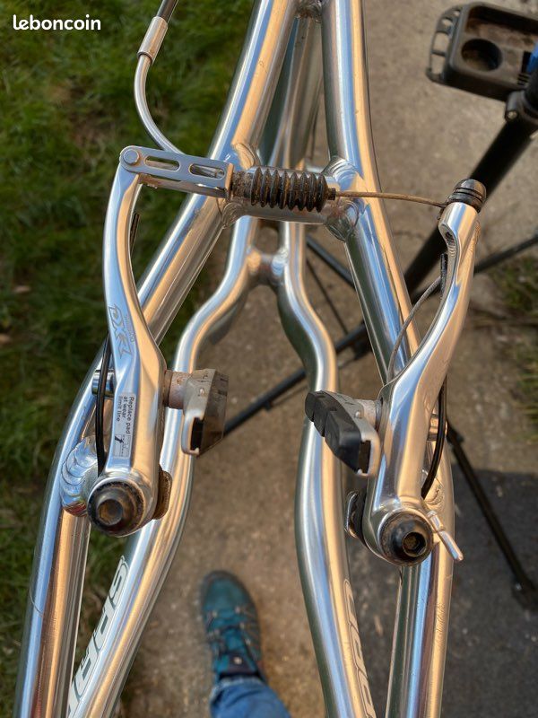 Kit Cadre & Fourche BMX Old School – Diamondback Ignitor 1997 – Chrome/ Bleu/ Blanc