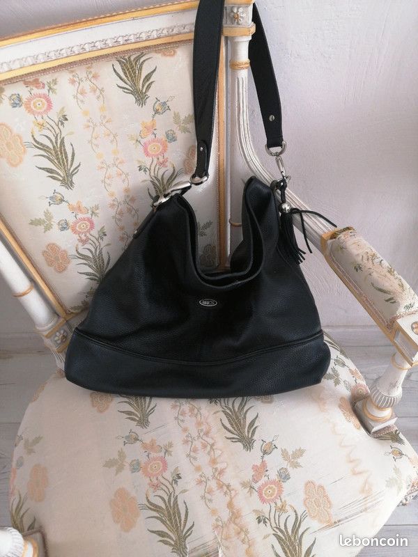 Grand sac à main cuir noir Bric's (image 1)