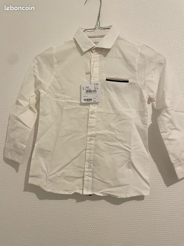Chemise blanche coton/Lin Mayoral 5 ans (image 1)