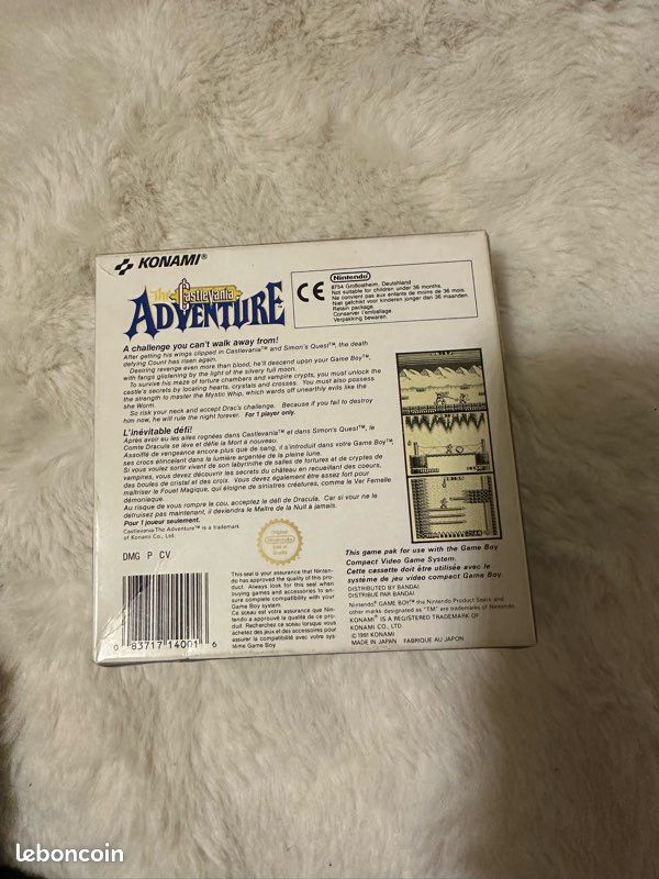 Game Boy GB: The Castlevania Adventure [TOP KONAMI & 1ERE