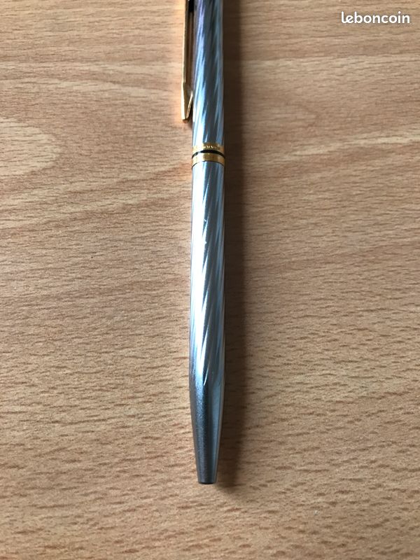 Stylo Feutre Waterman Plaqué Or - Modèle Torsade - Longueur 12,5 Cm - Occasion TBE