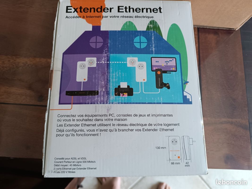 Pack 2 CPL 500mb+câbles ORANGE (image 3)