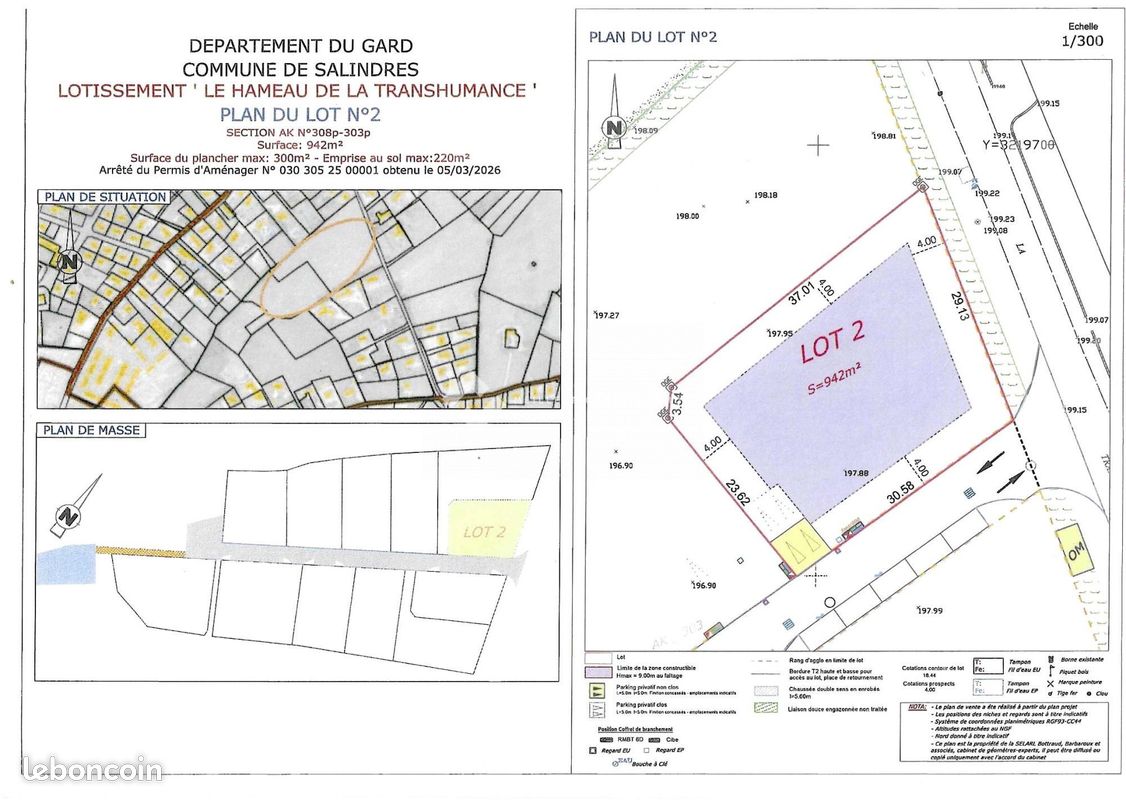 Terrain 942 m² · à Salindres · 942 m² · 106 000 €