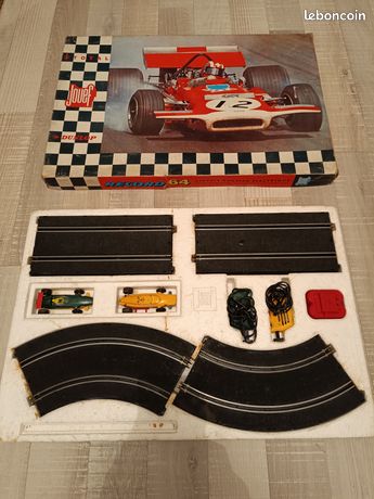 Gros lot Jouef Record 64 Junior – circuit voitures complet avec accessoires, 6 voitures et boîtes - Jeux & Jouets