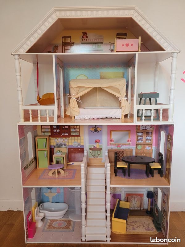 Maison de poupée kidkraft pour Barbie très bon Etat Jeux Jouets