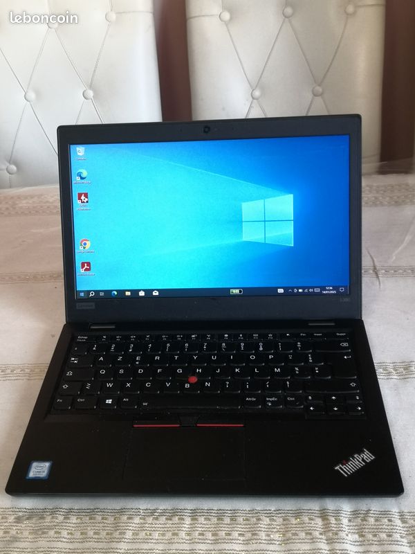 PC Portable Lenovo Thinkpad L390 - 13 - 8 Go / 256Go SSD Noir - Core i5 8E - Azerty - Grade Ab Sans Chargeur (Ombre Blanche) reconditionné