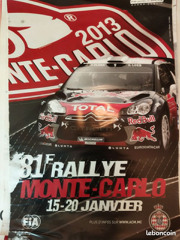 MONACO AFFICHE RALLYE HISTORIQUE MONTE CARLO 2025 OFFICIELLE 40X60 cms