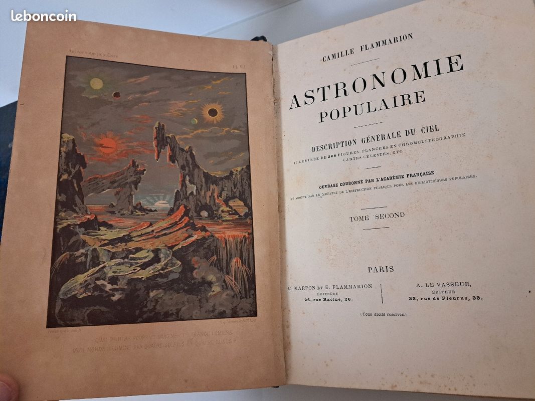 ASTRONOMIE POPULAIRE, Livres anciens, grand format, Flammarion (image 3)