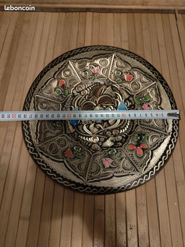 Assiette décorative cuivre vintage - Turquie (image 3)