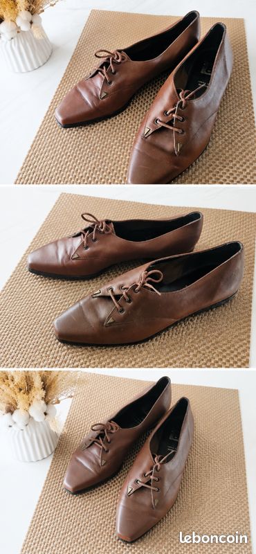 Chaussures 39 cuir véritable haut de gamme (image 1)