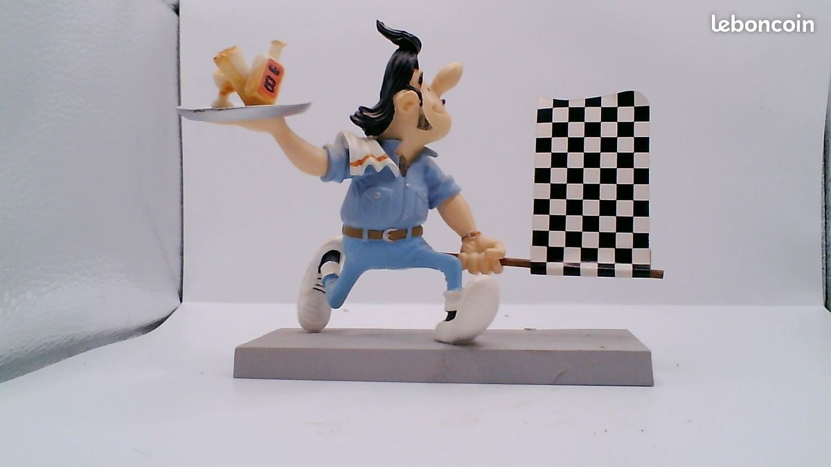 Figurine Résine JOE BAR TEAM - Moto 1986 Avec Socle Métal - Édition Limitée France