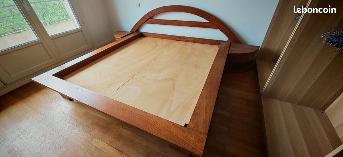 Lit King size matelas 180 (image 1)