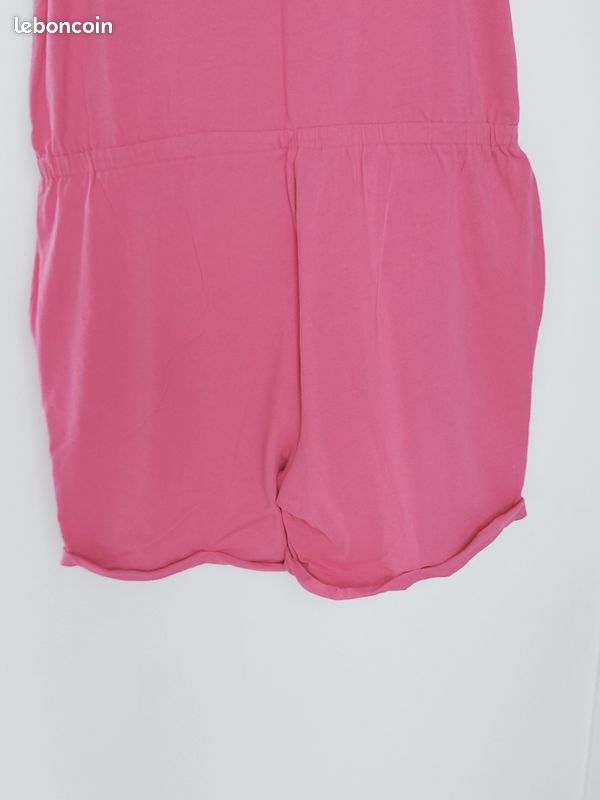 Jolie combinaison short ou combishort en coton rose 42 (image 12)