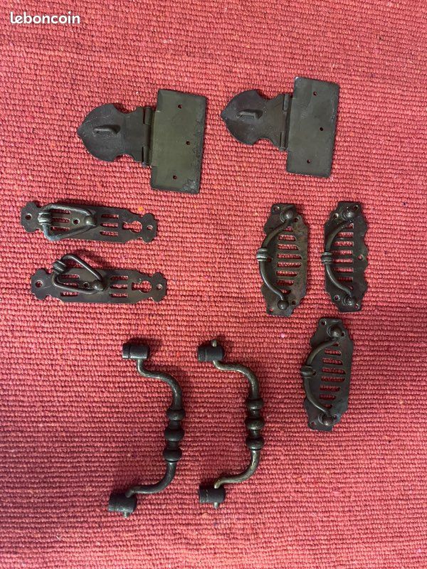 Quincaillerie d'ameublement, boutons de meuble et pièces électriques anciennes, idéal pour relooking de meubles, restauration ou décoration style industriel/brocante (image 9)
