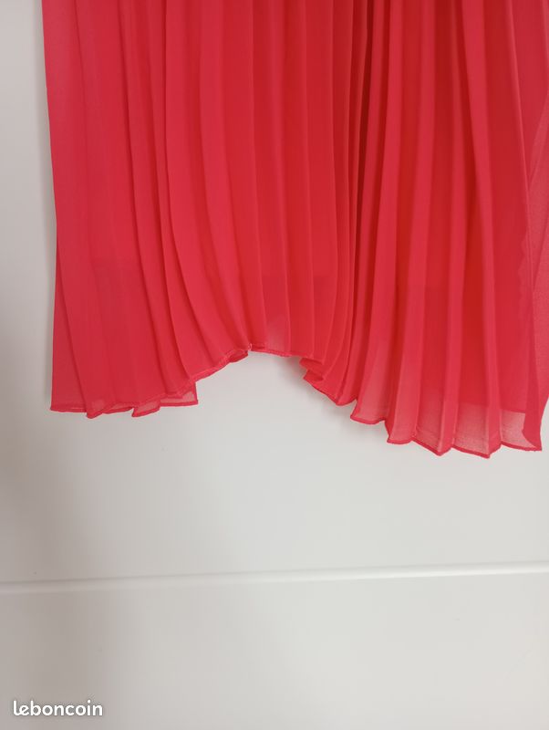Robe plissée d'été, rose fuchsia - Molly Bracken – Taille 40 (image 7)