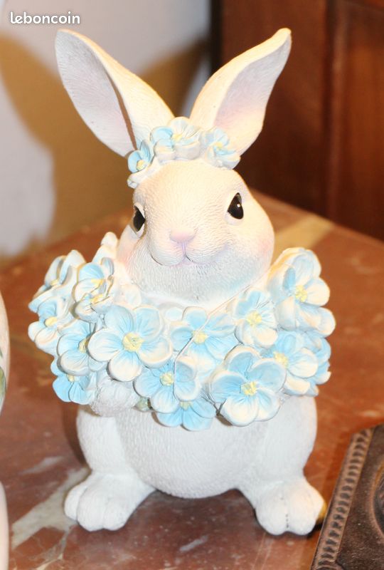 Lapine avec des fleurs plein les pattes NEUVE de la marque Clayre & Eef (image 1)