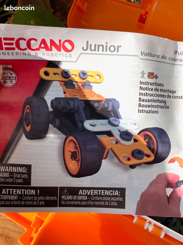 MECCANO - Ma Voiture A Retro Friction Junior - 3 Modèles De Véhicules A Retrofriction A Construire - Voiture Jeu Construction avec 2 Outils - Jouet Enfant 5 Ans et