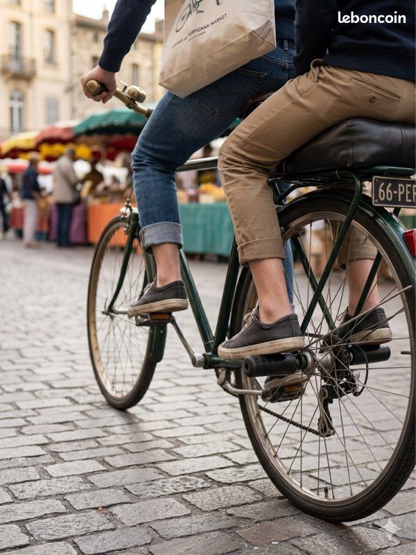 Poignées de guidon de vélo vintage UKAI NOIR 7/8