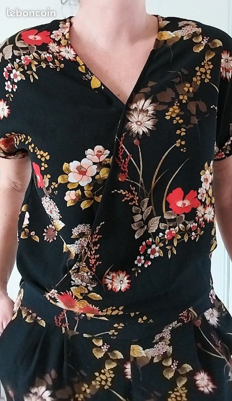 Combi Pantalon Robe Cache Coeur Camaieu Champêtre Tenue Boheme