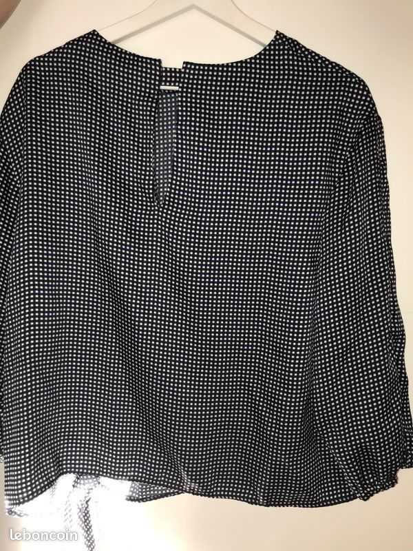 Blouse bleu/blanc mango (image 3)