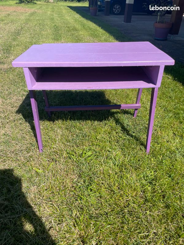 Bureau en bois violet pour enfant (image 4)