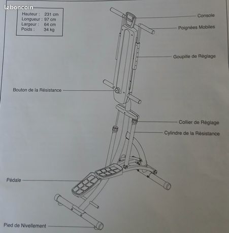 Stair Stepper Weslo Stepfit Vertical Climber Vélo Stepper D