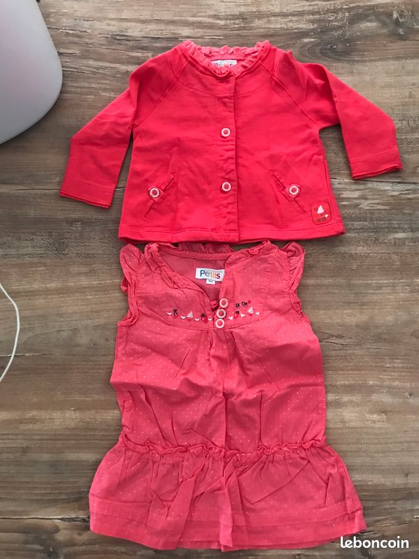 Ensemble robe/gilet enfant fille " La compagnie des petits " (image 1)