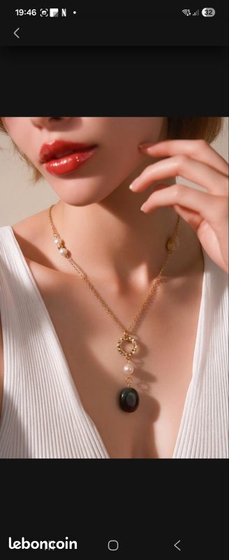 Collier Femme Pierres Naturelles – N°14 – Fantaisie – Neuf Sans Emballage