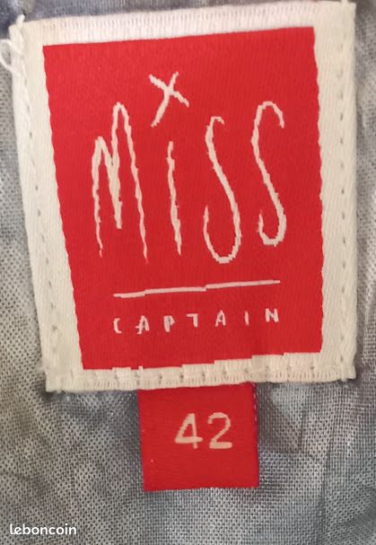 Veste En Jean Miss Captain Taille 42 - Bleu Classique - Neuf Sans étiquettes