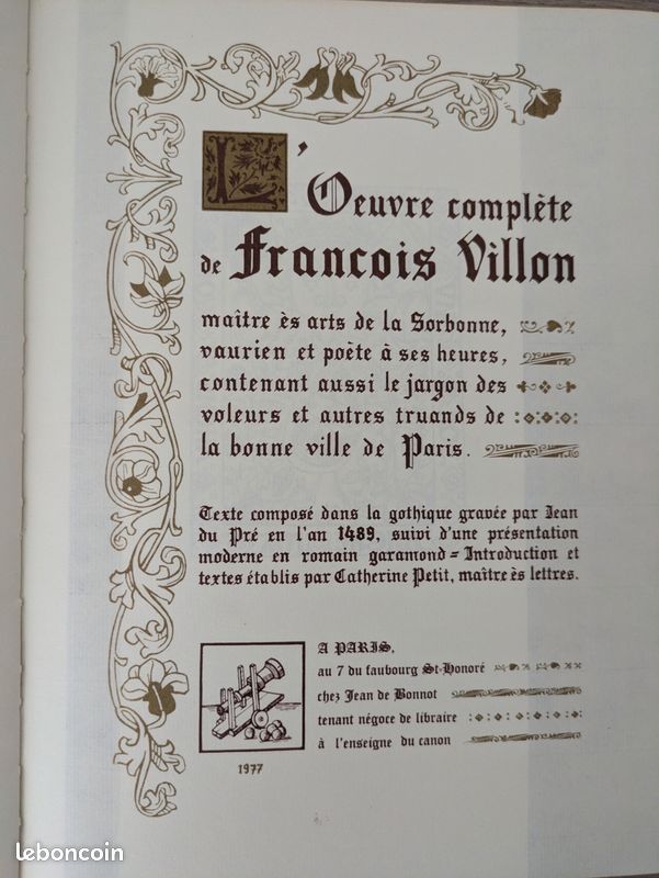 Oeuvre complète de François Villon (image 4)