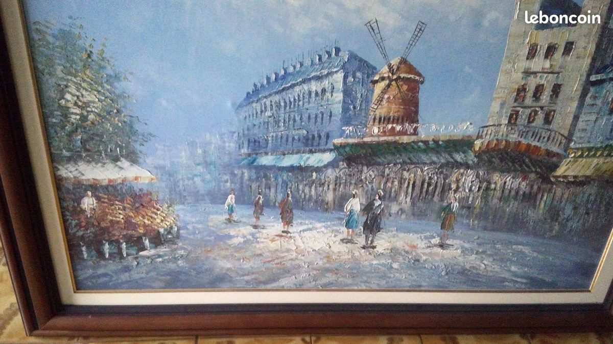 Tableau du Moulin Rouge de Caroline BURNETT, excellent état (image 3)