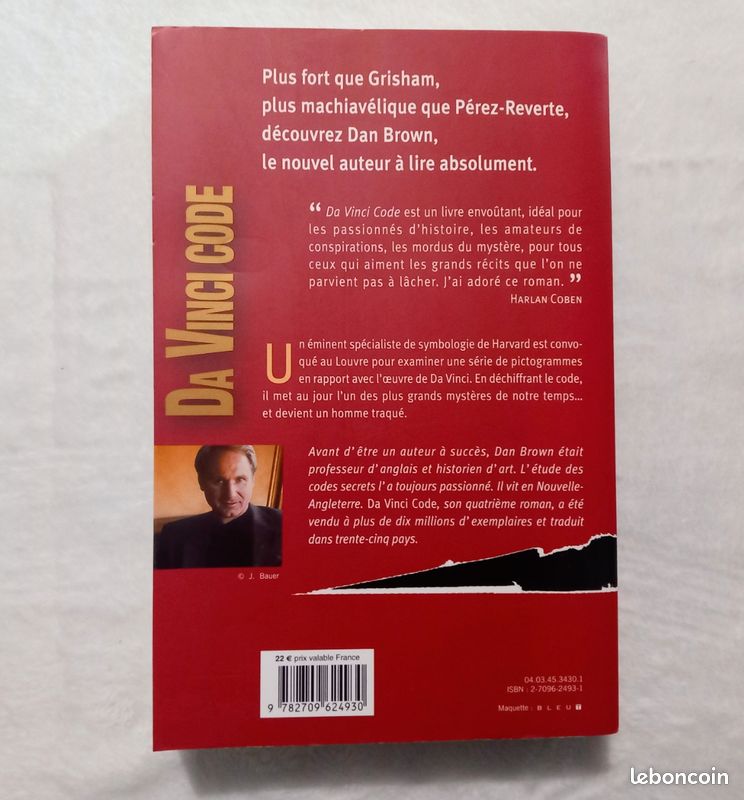 Livre Da Vinci Code (image 2)
