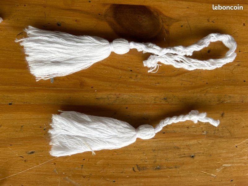 Pompons passementerie blanc (image 3)